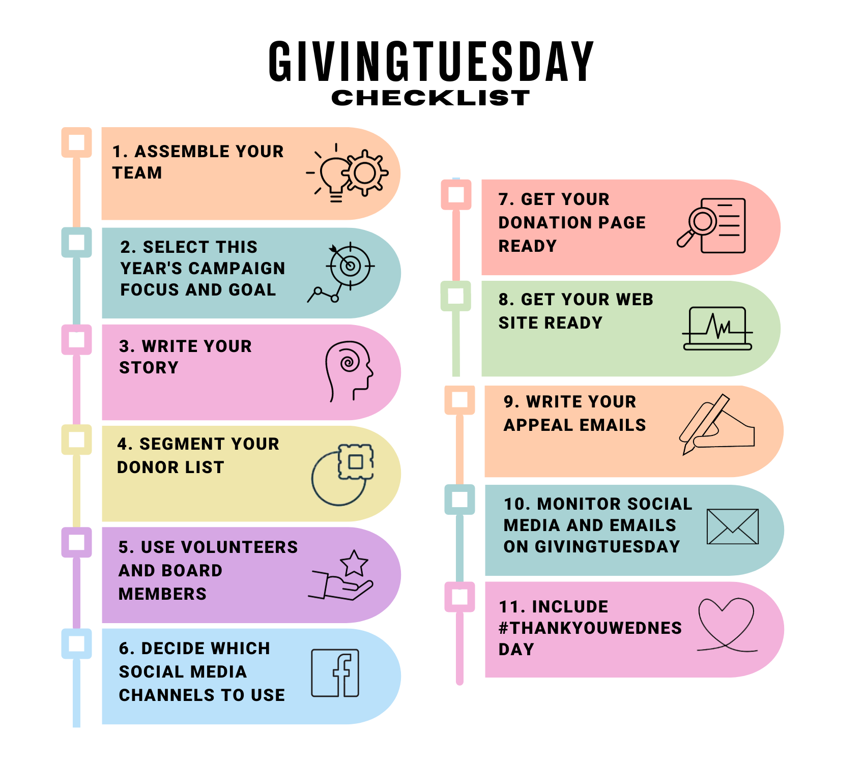 GivingTuesday checklist infographic