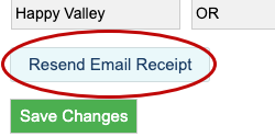 resend email receipt button