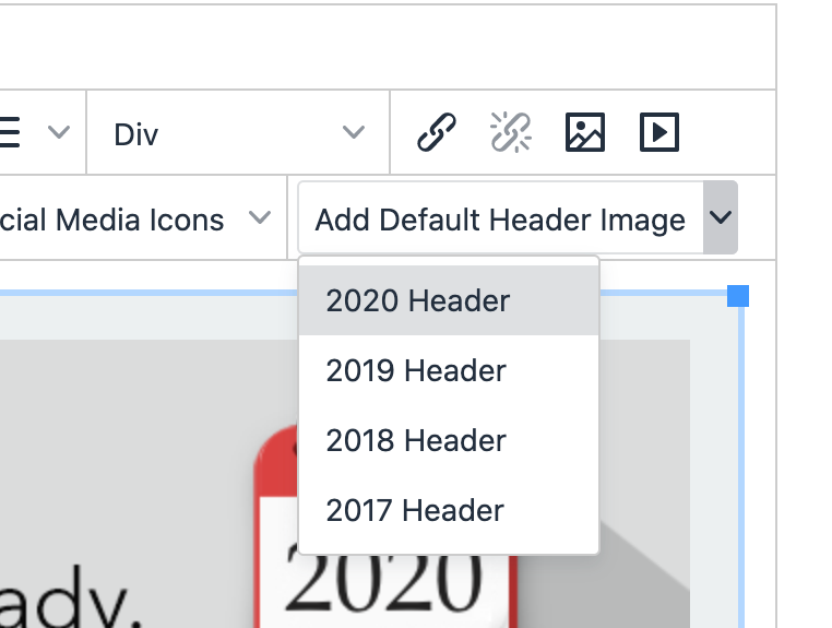 select a pre-designed header image